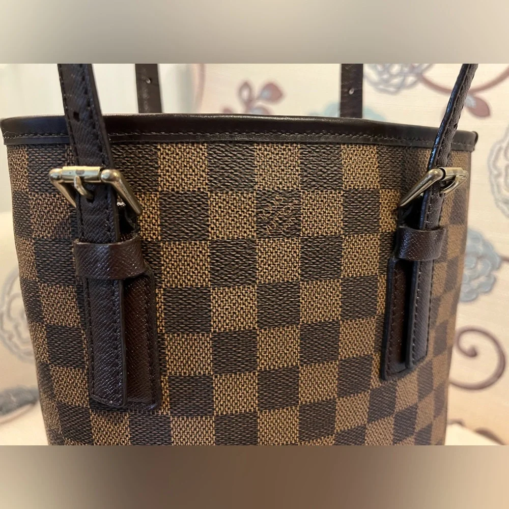 Louis Vuitton dammer ebene pm bucket bag/FULL LEATHER BAG/ EXCELLENT CONDITION - Picture 4 of 15